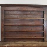 Wall dresser shelf for rustic wooden collection plates (fir and oak)