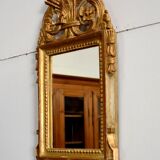 Miroir en bois doré, style Louis XVI – 1ère partie XXe - 60x30cm