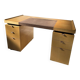 Hugues Chevalier "Princeton" desk – light maple & leather 1980's