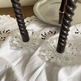 Arques crystal candlesticks