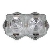 1970s Brutalist Wall Glass Light by Kamenicky Senov, Czechoslovakia