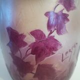 Legras biscuit bucket in glass paste Ruby series
