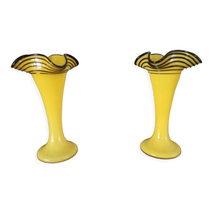 paire de vases en verre