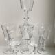 Set of 6 20s moulded glass glasses