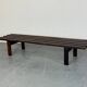 Mid-Century Modern Brown wood Slatted coffee table bench, 1970s