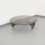 Vintage Propeller coffee table by Knut Hesterberg in steel and glass.