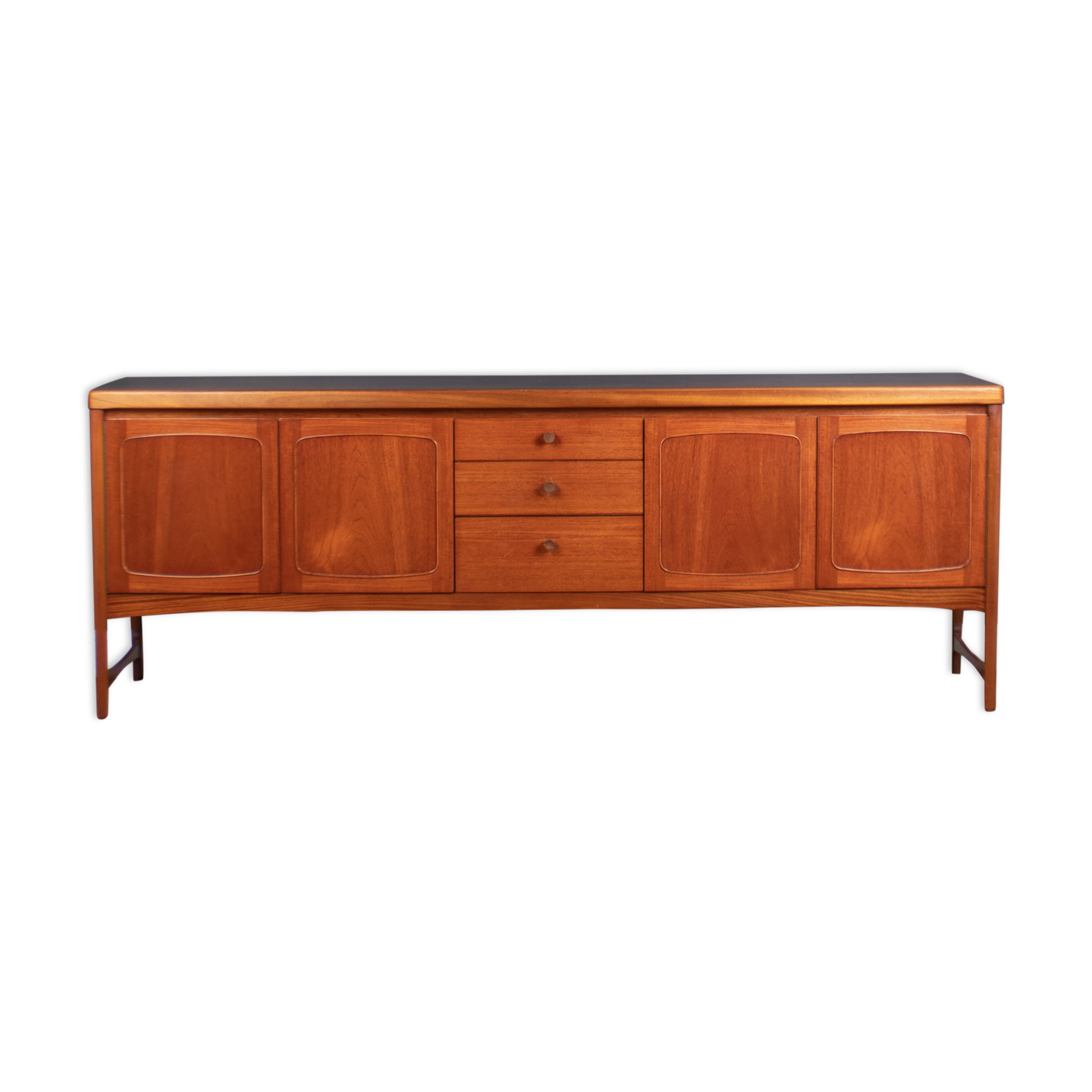 Retro Teak 1960s Nathan Squares Long Mid Century Sideboard