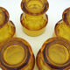 5 water cups in amber glass - Made in Italy - vintage 70s