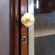 Arched display cabinet in wood and glass door - 1950s