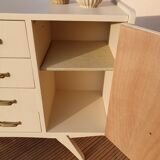 Vintage compass feet chest of drawers