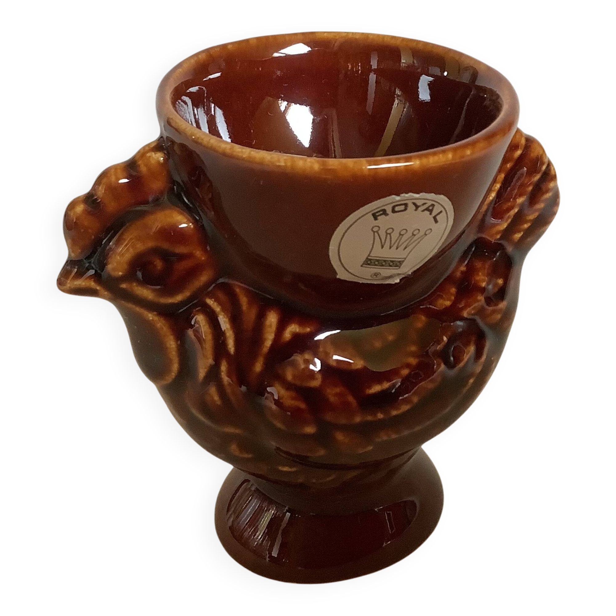 Royal brown keramiek chicken egg cup