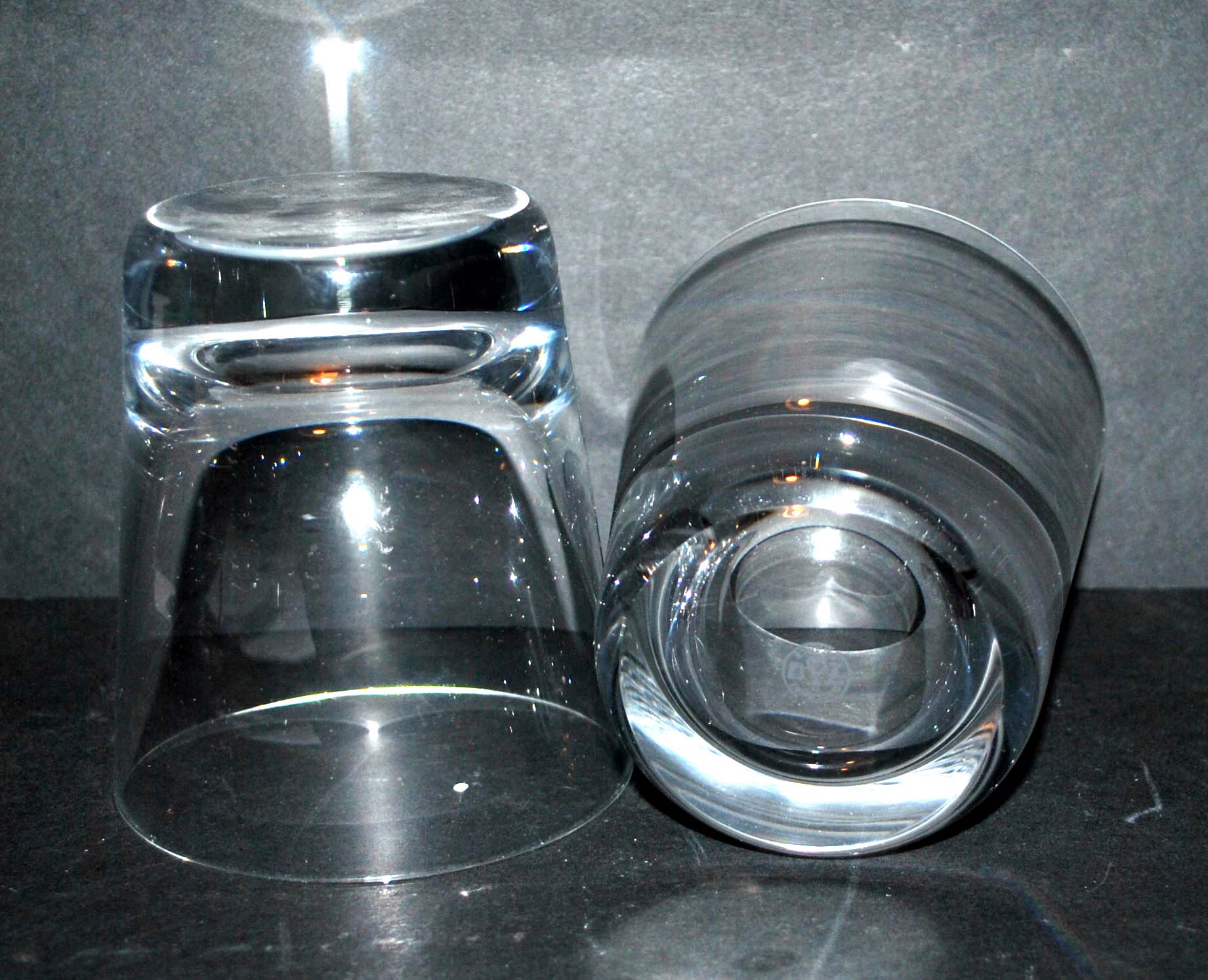 Lot de 2 verres à whisky en cristal de Baccarat tumbler 9.6cm