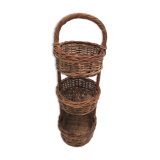 Panier à 3 étages sur pieds vintage