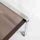 Vintage coffee table in chromed metal and glass, France 1970