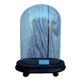 Antique wedding globe in oval glass 27 cm high