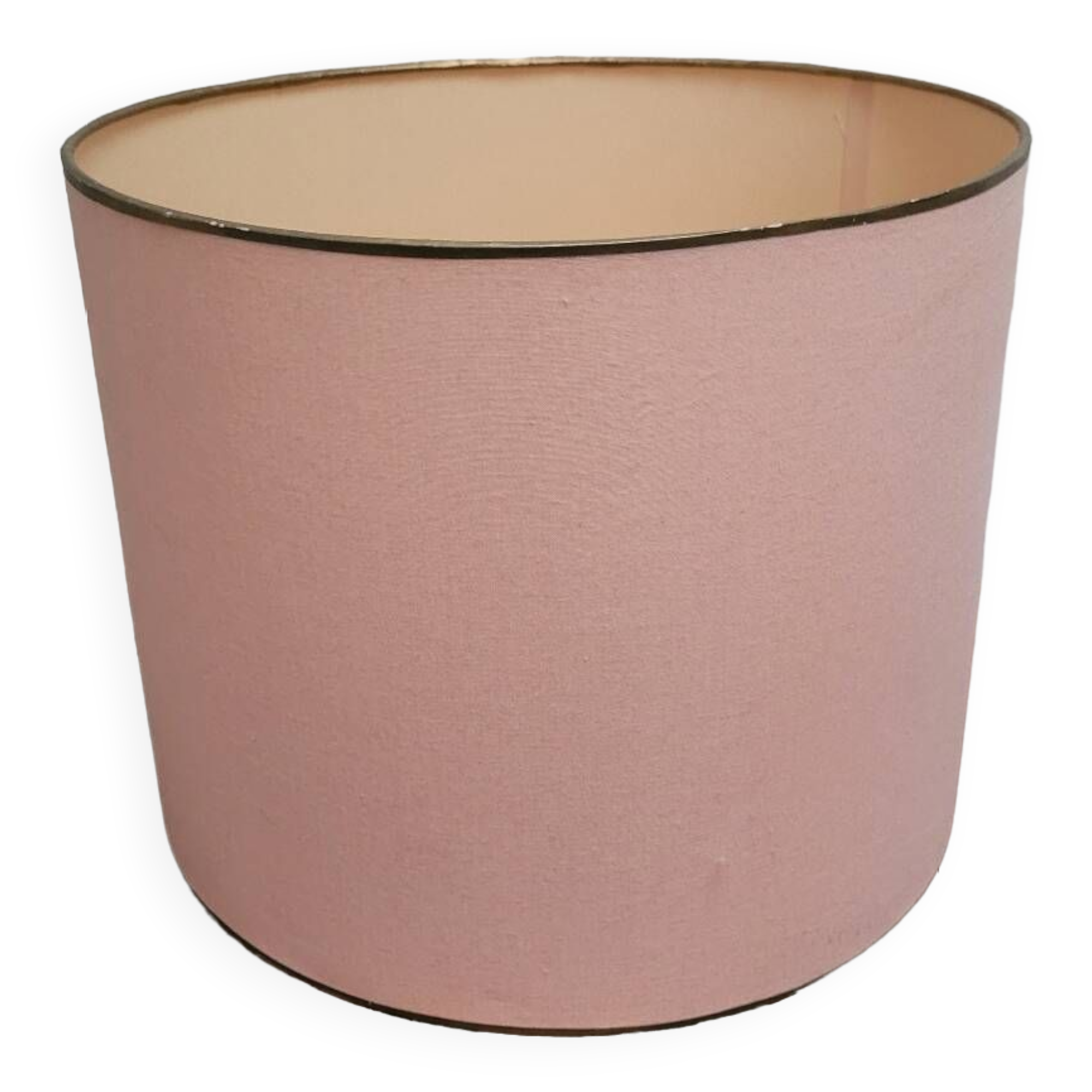 Abat-jour Festonné Fait Main - Rose épanouie Sur Fond Gris - 30 Cm - Coton
