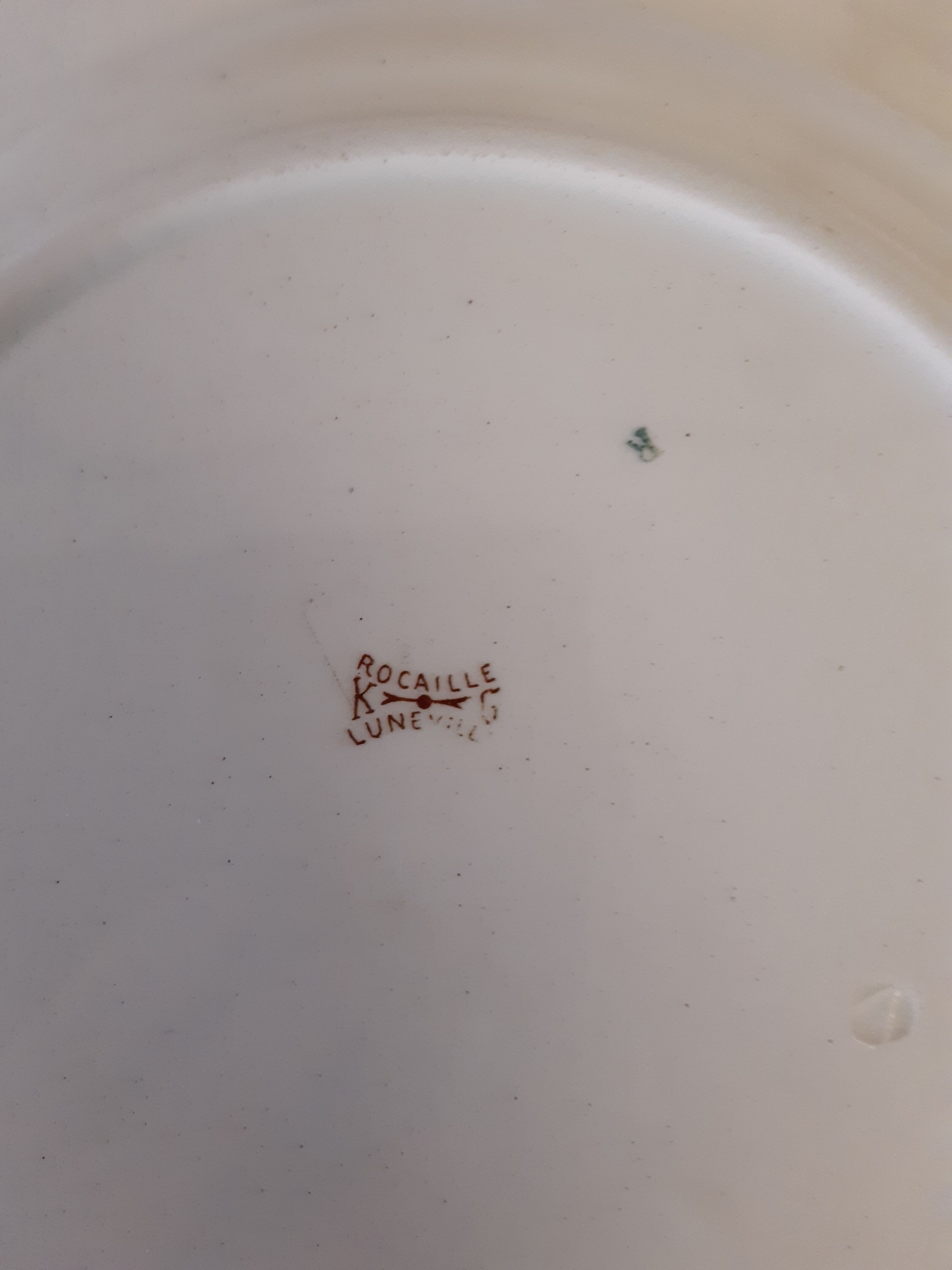 2 plates in Lunéville earthenware