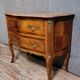 Lady's jump seat commode, curved, Louis XV style made of precious wood.