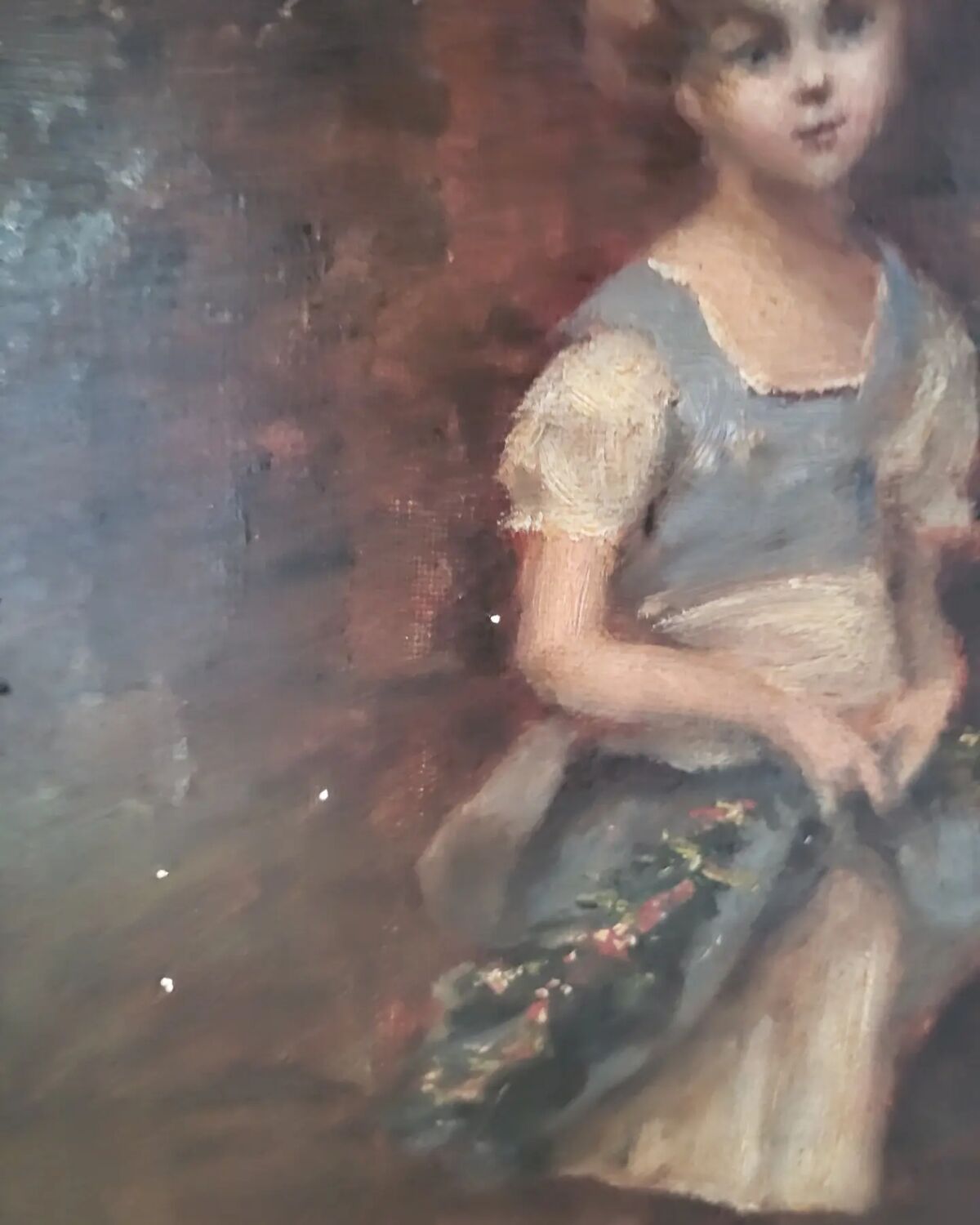 Oil on canvas to the girl