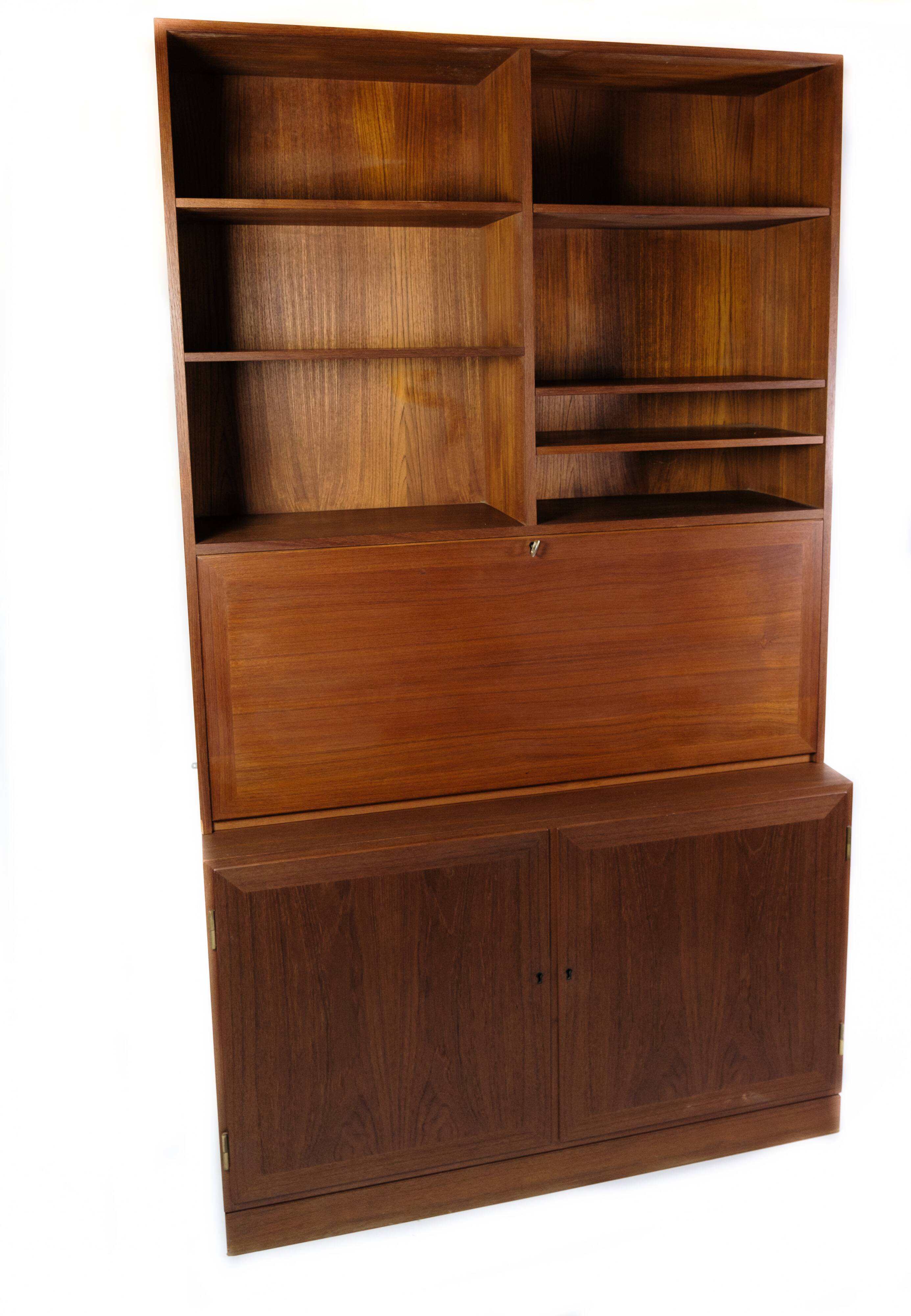 Bookcase With Secretary/Desk Made In Teak From 1960s