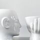 A pair of vintage ceramic plant pots.