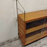Vintage display cabinet, hanging shelf