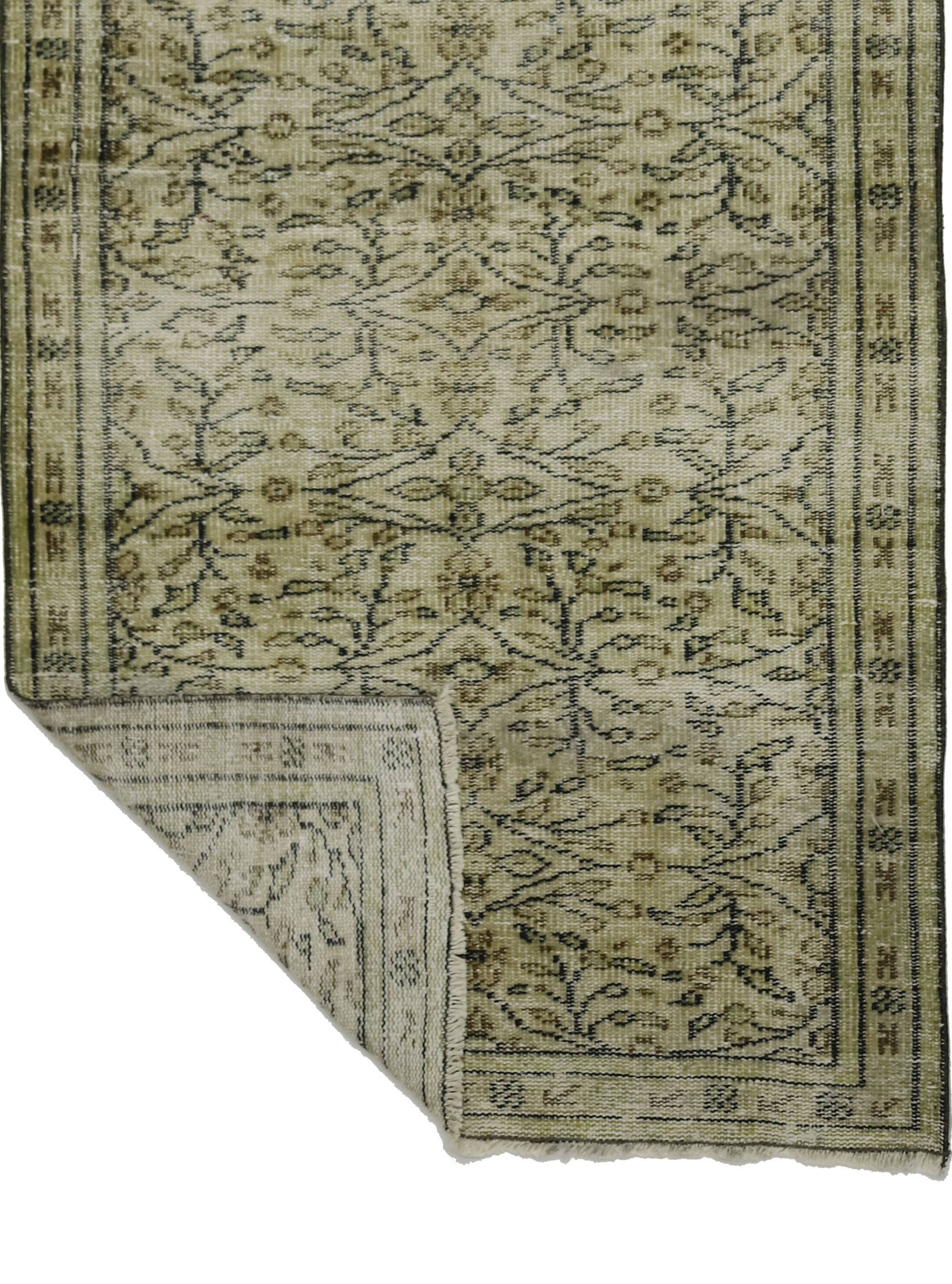Tapis vintage anatolien turc fait à la main 197 cm x 95 cm