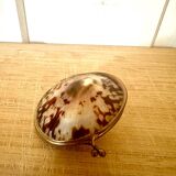 Shell and brass pill box