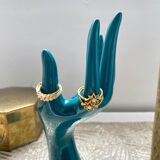 Soliflore wears vintage hand rings