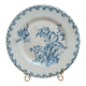 Antique plate with blue thistle decoration – Terre de fer spirit