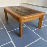 Coffee table wood and ceramic Alain Guyot