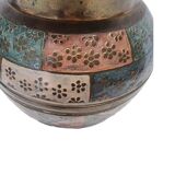 Vase en laiton peint d'Inde, années 1970