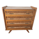 Commode en rotin et bois, années 60