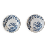 Pair of Terre de Fer plates from the Clairefontaine JS & cie earthenware factory, Chasse model
