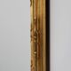 French Vintage square carved wooden gilded mirror in Baroque style