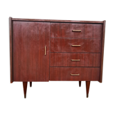 Buffet haut pieds fuseaux vintage 1950