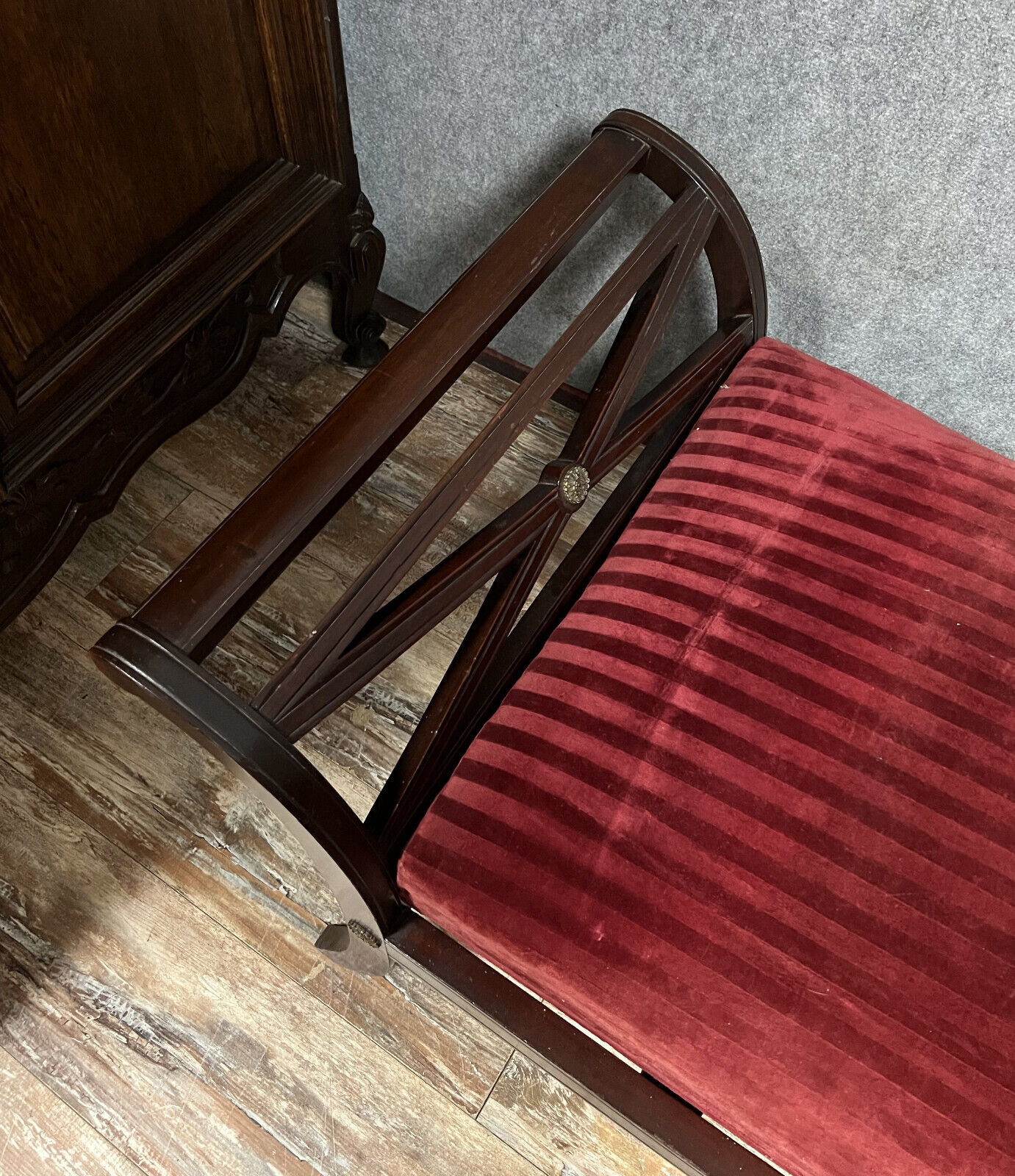 Meridian, daybed, Récamier Empire mahogany nineteenth era