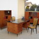 Office furniture in teak veneer, from the 60's