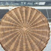 Table d'appoint en rotin 1950 midcentury