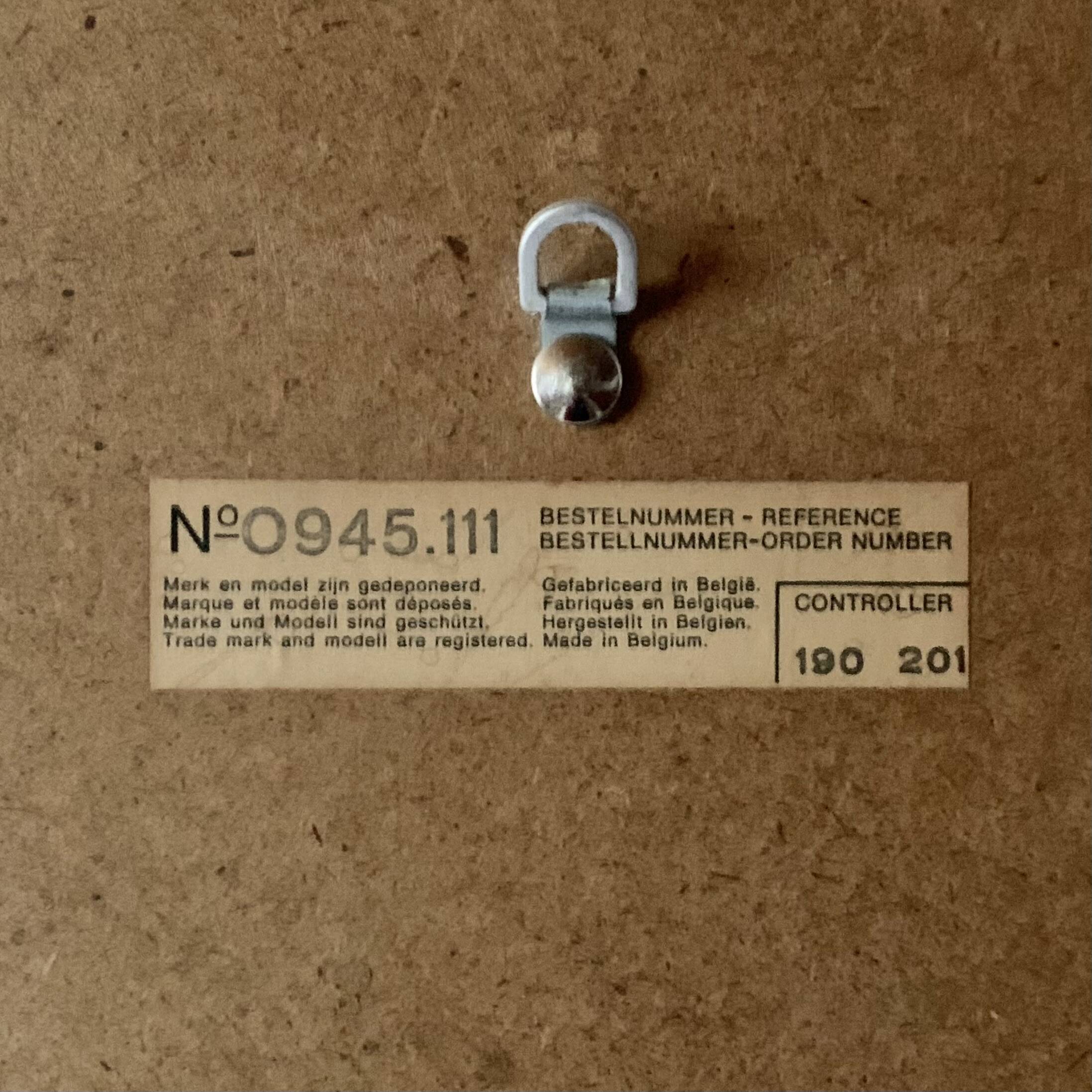 Antique Deknudt mirror in golden resin - 70 x 34 cm