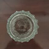 Glass vase diamond pattern in relief