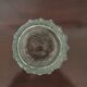 Glass vase diamond pattern in relief