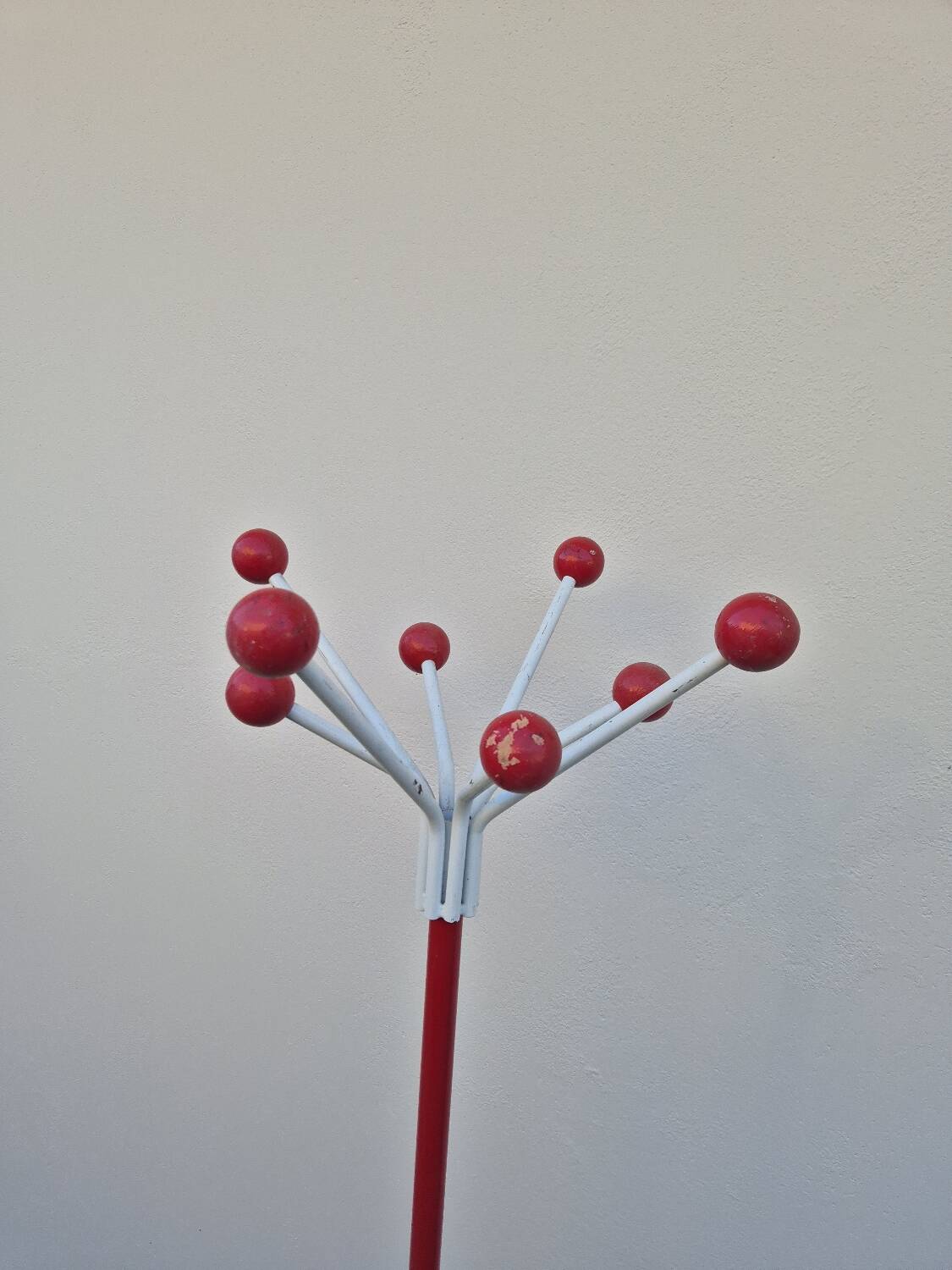 Vintage 1970s parrot coat rack with balls