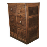 Armoire de classement en chêne tchèque des années 1930 de l'usine Baťa, Zlín