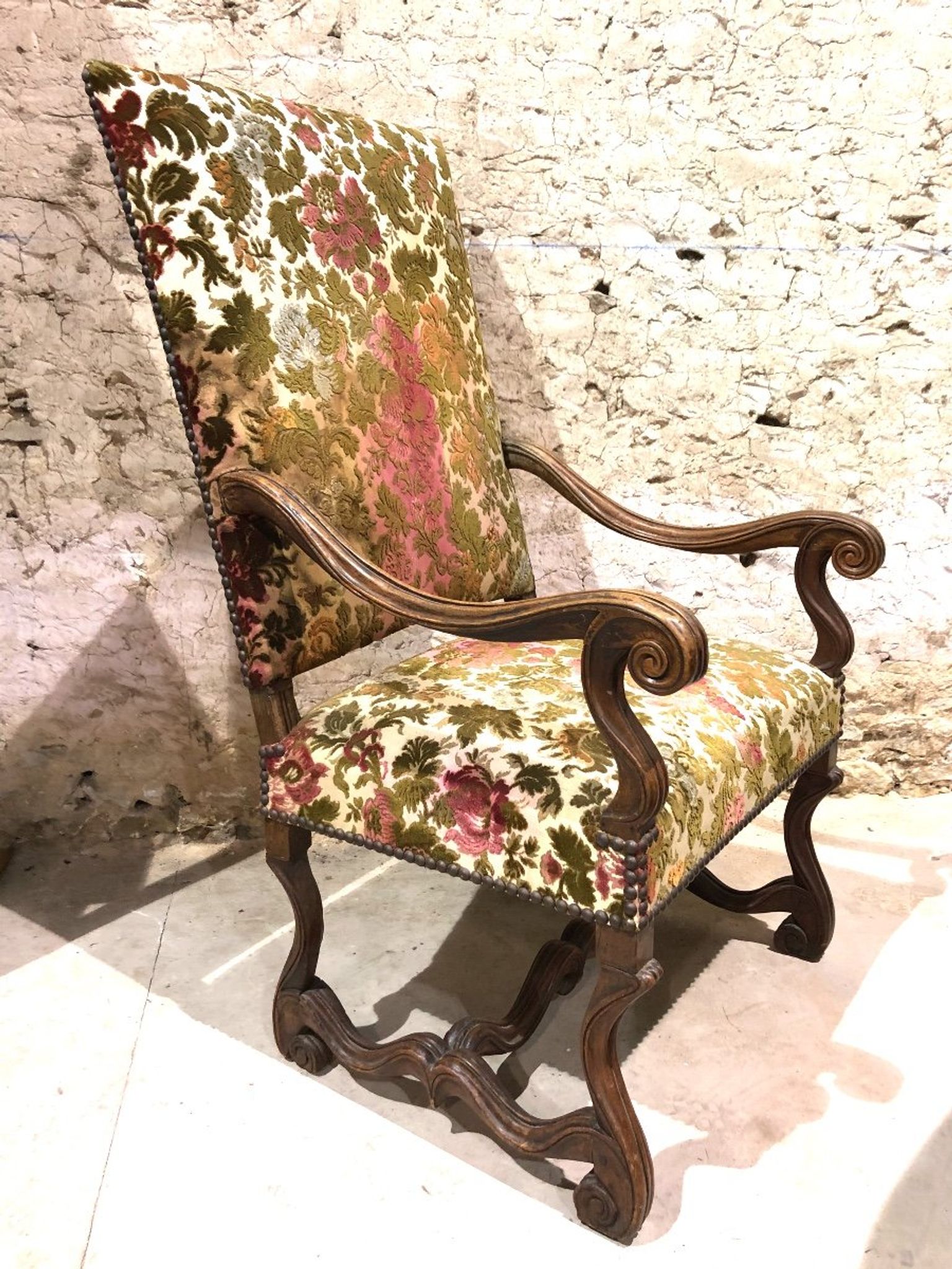 Louis xiv style armchair, 19th century