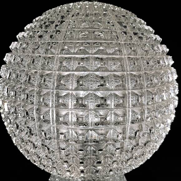 Pair of large 38 cm molded glass lamps, 1960