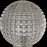 Pair of large 38 cm molded glass lamps, 1960