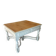 table bureau relookée style campagne chic en chêne massif