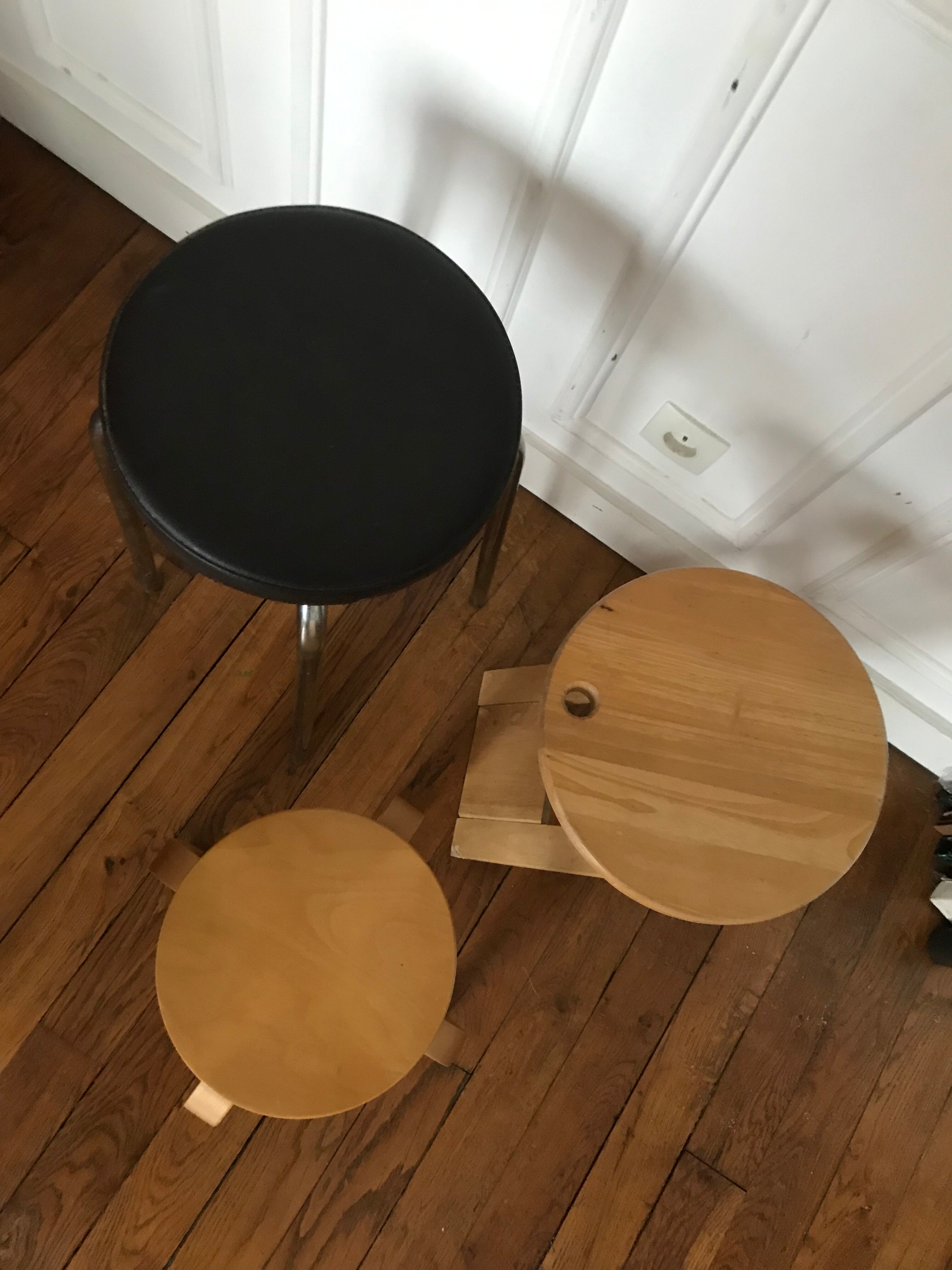 Set of three vintage stools
