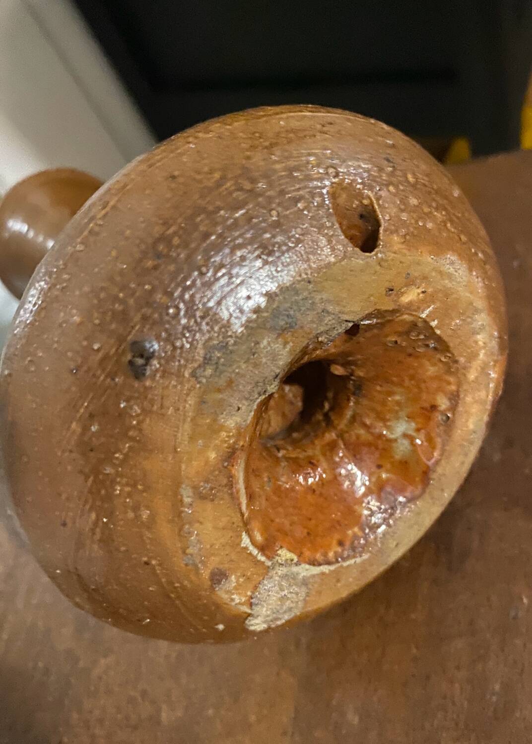 Stoneware candle holder